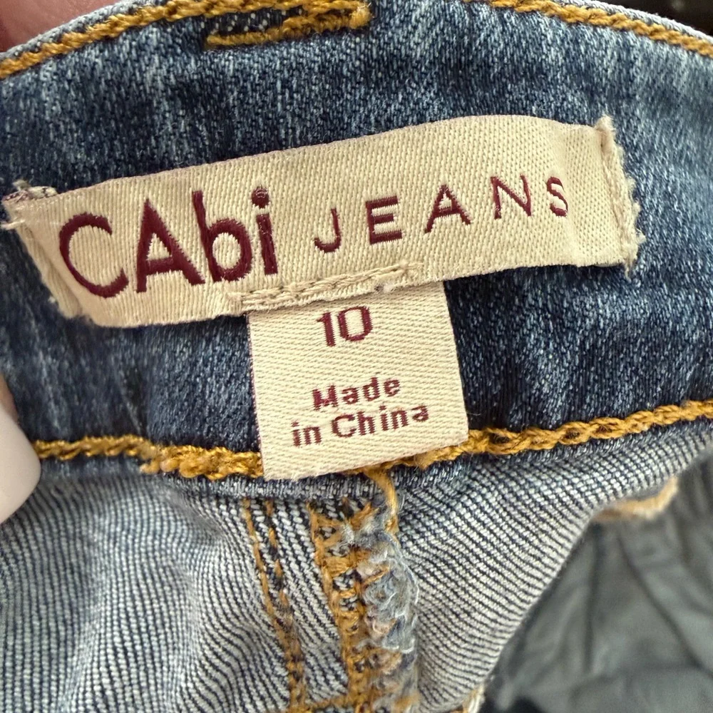 CAbi Blue Jean Shorts with Frayed Hem - Picture 3 of 3